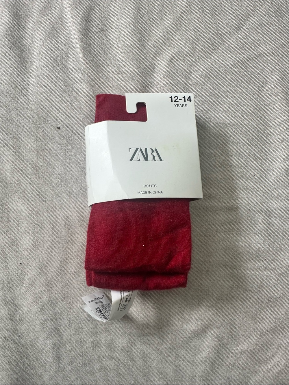 Zara Girls' Burgundy Tights